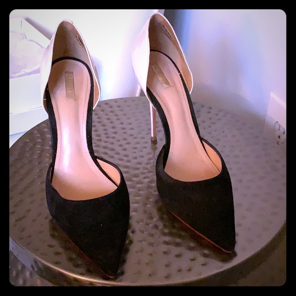 SCHUTZ Black & White D’orsay pumps